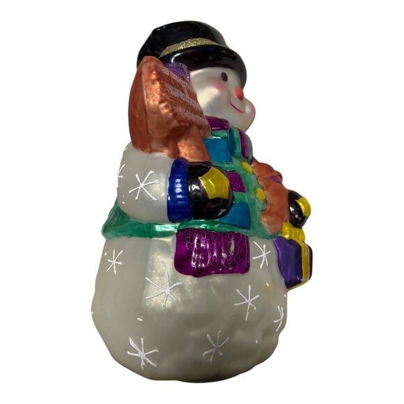 Vintage Carlton Cards Ceramic Snowman Figurine – 14” Tall - Picture 2 of 9